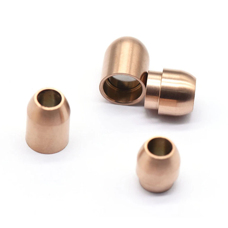 Stainless Steel Magnetic Clasps Leather Weave Cord End Bracelet Jewelry Making C - Image 2 of 4