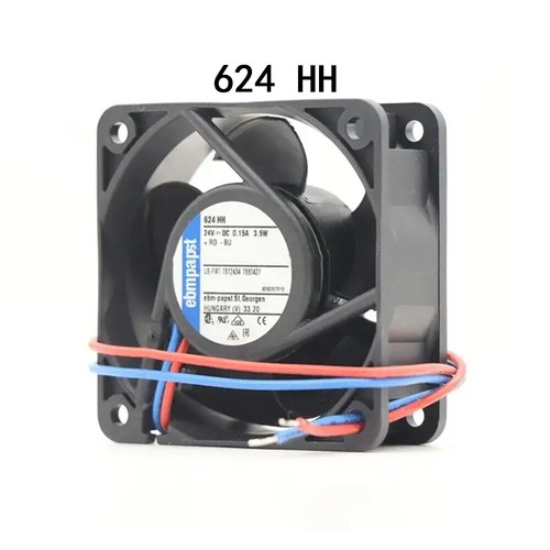 New Ebmpaps Axial radiator 624HH 24VDC 3.5W 60*60*25MM 8200RPM Server Fan - 第 1/4 張圖片