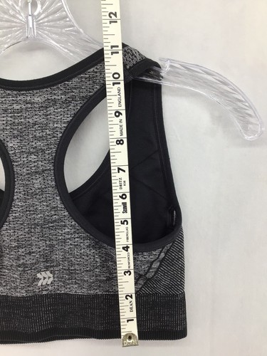 ALL IN MOTION NEW Heather Gray Sports Bra Womens Large Seamless Racer Midline - Picture 10 of 10