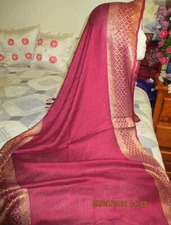  New beautiful gold  flower print design long hijab  Shayla