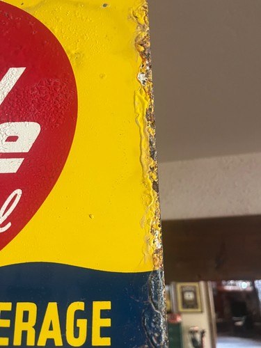 Vintage Original 1952 Tru Ade Advertising Metal Flange Sign - Picture 5 of 13