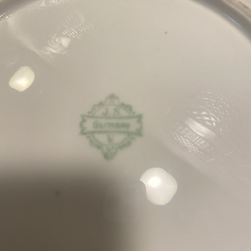 Vintage J.S.V Germany Hand Painted 10.5” Plate Floral Gold Open Handled. - Picture 6 of 7