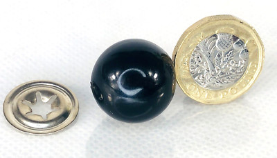 Sicherheits Nasenball Teddybär 21 mm neu schwarz mit Rücken Stofftier Reparatur