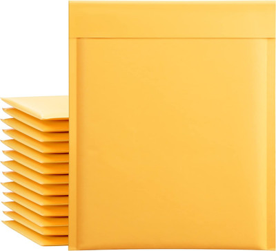 Kraft Bubble Mailers 8.5X12 Inch 25 Pack Yellow Padded Envelopes #2 Medium Maili