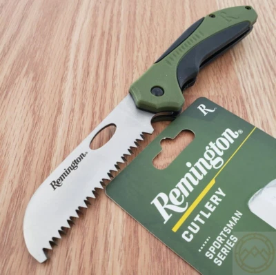 Remington Sportsman Saw Folding Knife 3.25" Stainless Steel Blade Polymer Handle