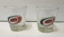 Carolina Hurricanes NHL Clear and Etched Design Shot Glass ( set of two )