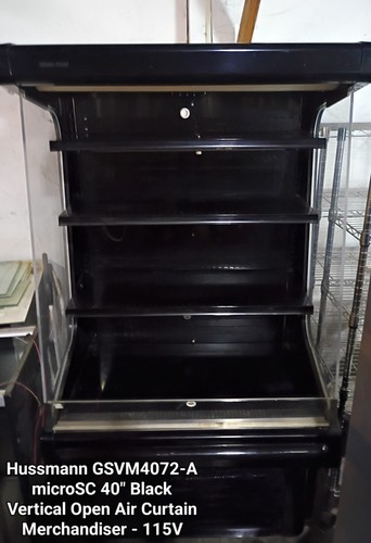 Hussmann GSVM4072-A microSC 40" Black Vertical Open front merchandising display