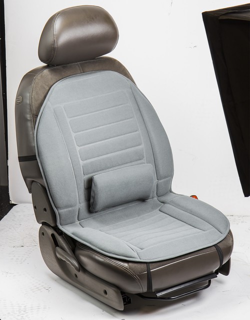 Pilot Automotive Gray Seat Lumbar Support Cushion for Office Car SUV