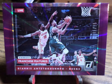 2021-22 Donruss Giannis Antetokounmpo Purple Laser Franchise Features Bucks01/15