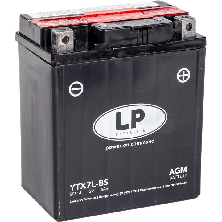 LANDPORT Batterie - HONDA 125 PANTHEON de 2003 à 2007 YTX7L-BS étanche AGM 12V / 6Ah