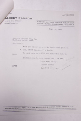 1940 Lamson Goodnow Albert Ransom Philadelphia PA Letter Ephemera P553A ...