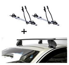 2x Fahrradträger SAGITTAR+Dachträger K1M für für Toyota Aygo I 5Türer 05-14