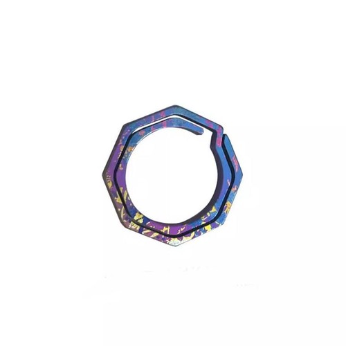 3pcs Mini Titanium Alloy Coloful Key Chain Concise Octagon Key Ring ...