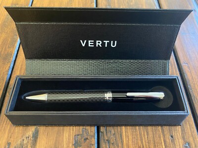 Genuine Vertu Carbon Fiber Pen Brand New in BOX Super RARE, Collector item