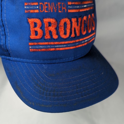 Vintage Denver Broncos Script Bars Drew Pearson Snapback Hat Cap NFL 90s VTG - 第 6/11 張圖片