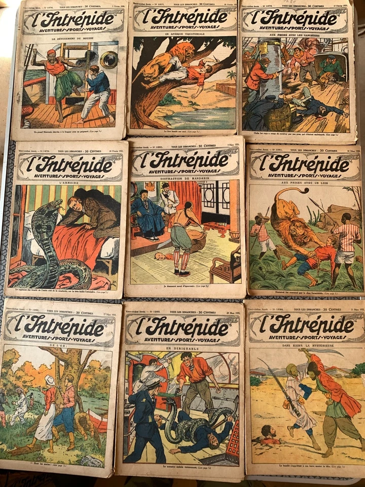 b)lot de 9 "L'INTREPIDE" de 1935 du N° 1276 à 1284 - Photo 1/1