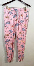 NWOT Disney Women's Winnie the Pooh Eeyore Pink Pajama Jogger Pants Medium