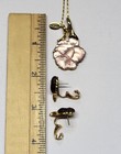 Park Lane Vintage Purple Daffodil Frosted Glass Necklace & Earrings Set — photo 5