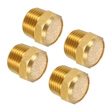 4pcs Pneumatic Exhaust Muffler, 3/8" NPT Sintered Bronze Muffler Air Fittings