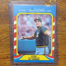 Fleer 1987 Limited Edition Jose Canseco #6 Oakland Athletics MLB Baseball Card