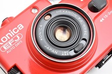 Exc 4 Konica EFJ Red Auto Date 35mm Point  Shoot Film Camera From JAPAN
