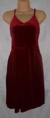 NEW NWT Red Sz Jr XL Soft Velour Sleeveless Dress Side Pockets GLORY SUNSHINE