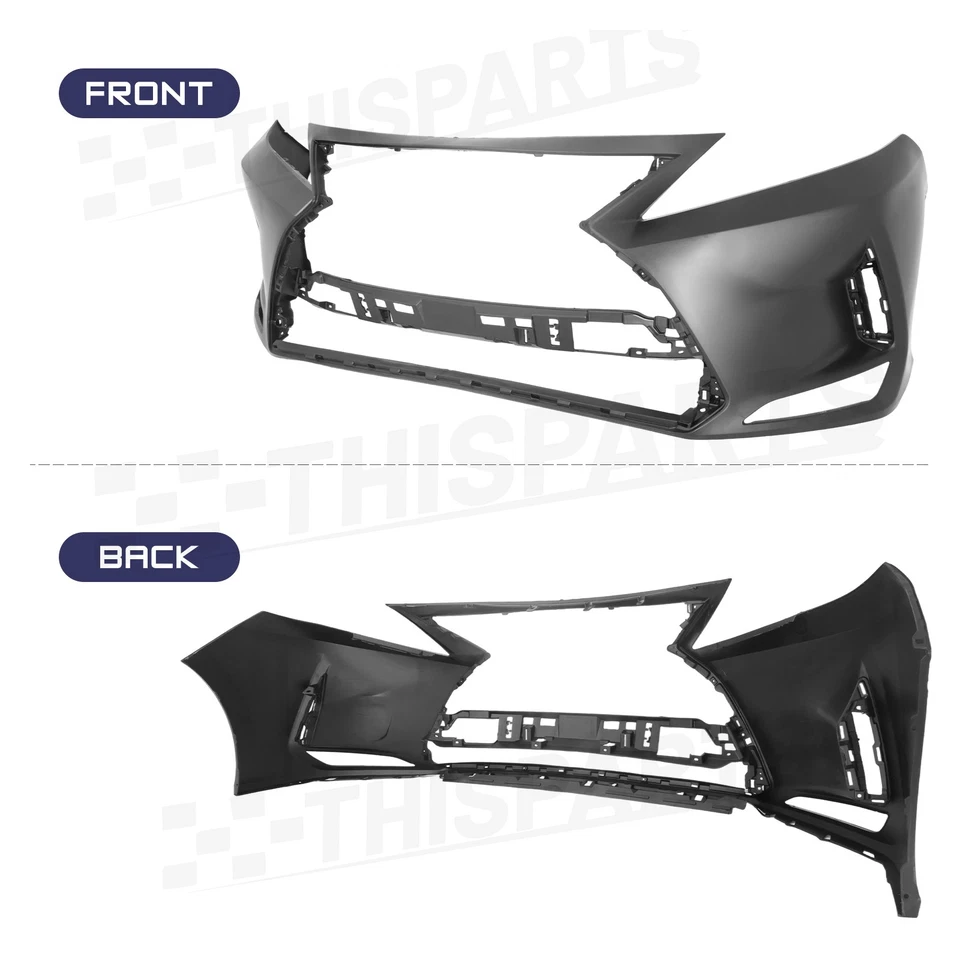 Front Bumper Grille Set w/Fog Light for 2013-2015 Lexus RX350 450 F-Sport Style - Imagem 4 de 4