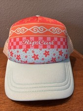 Rip Curl Surf Revival Trucker Kids Powder Blue Flowers Hat NWT