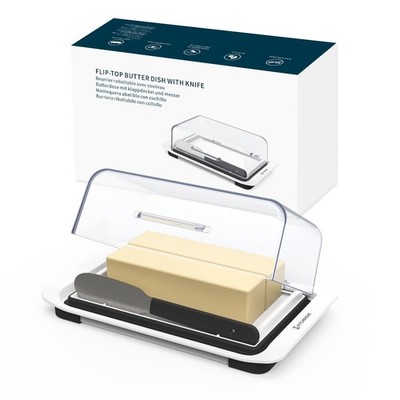 Best KITCHENDAO Airtight Flip-Top Butter Dish with Lid and Knife Spreader for