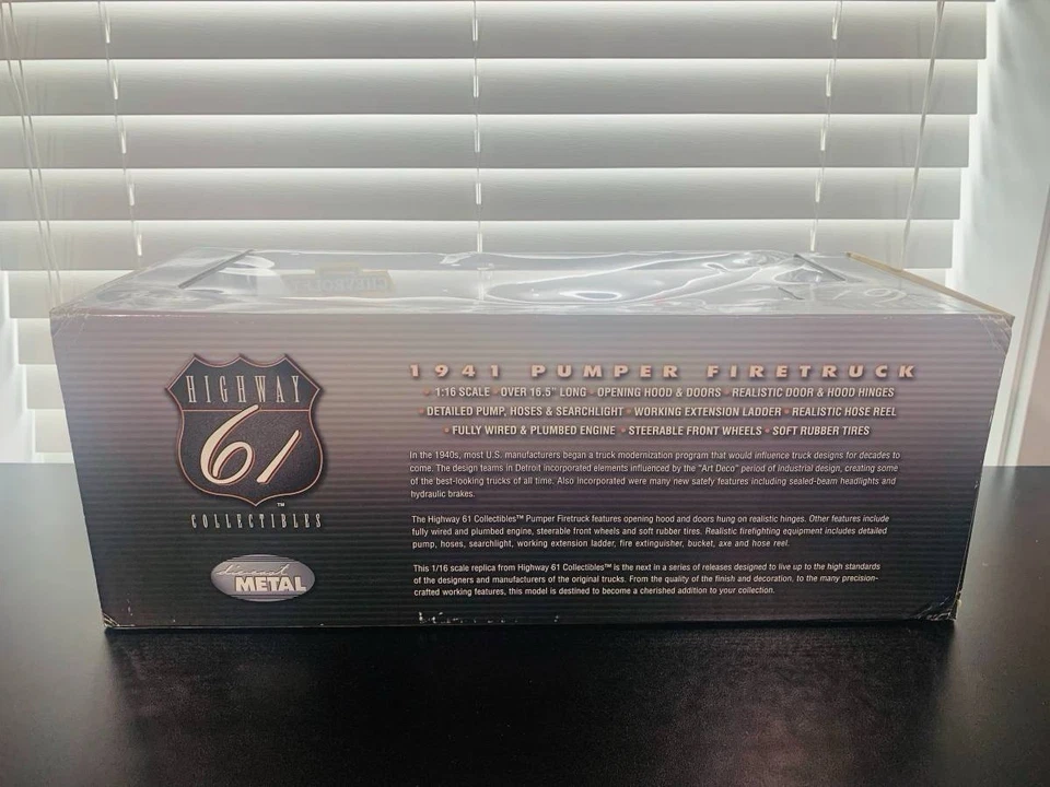 1941 Chevrolet Pumper Firetruck to 1/16 No. 1/18 HIGHWAY 61 Fire Truck RAF WW2 - Image 3 of 4