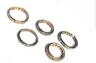 Vintage 9ct Gold & Silver 925 Eternity Rings stones missing/damaged job lot E274