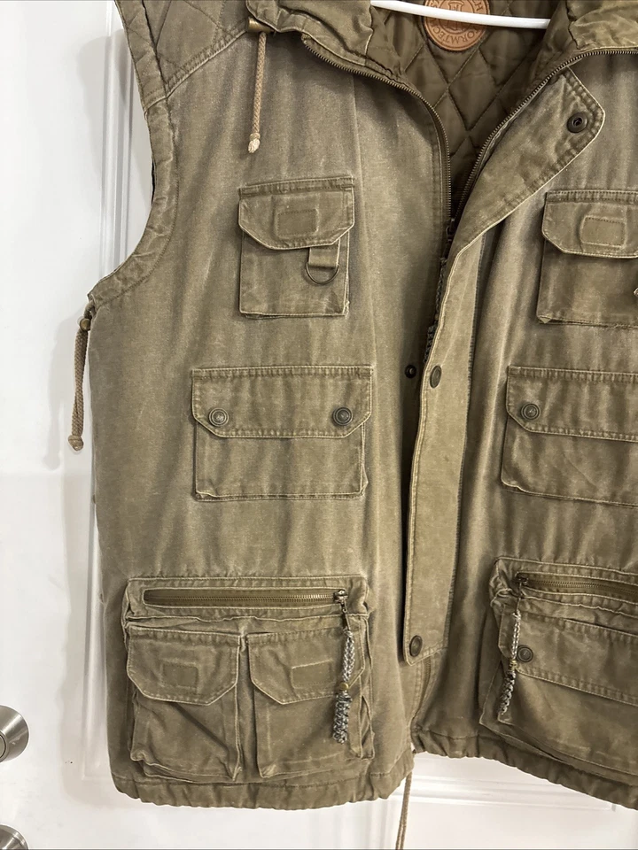 Chaleco con cremallera completa aislante térmico marrón desgastado Stormtech 2XL para hombre Foto 3 de 4