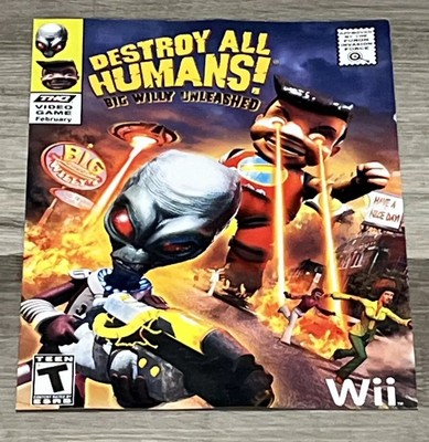 Destroy All Humans Big Willy Unleashed E3 Press Promo Sell Sheet Nintendo Wii