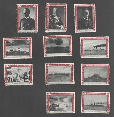 Seemanns-Erholungsheim Marine Kaiser-Wilhelm / Reklamemarke Serie Konvolut 1910