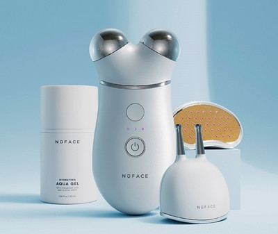 NUFACE Trinity Plus Microcurrent Facial Lifting Gerät mit ELE + Augen- &...