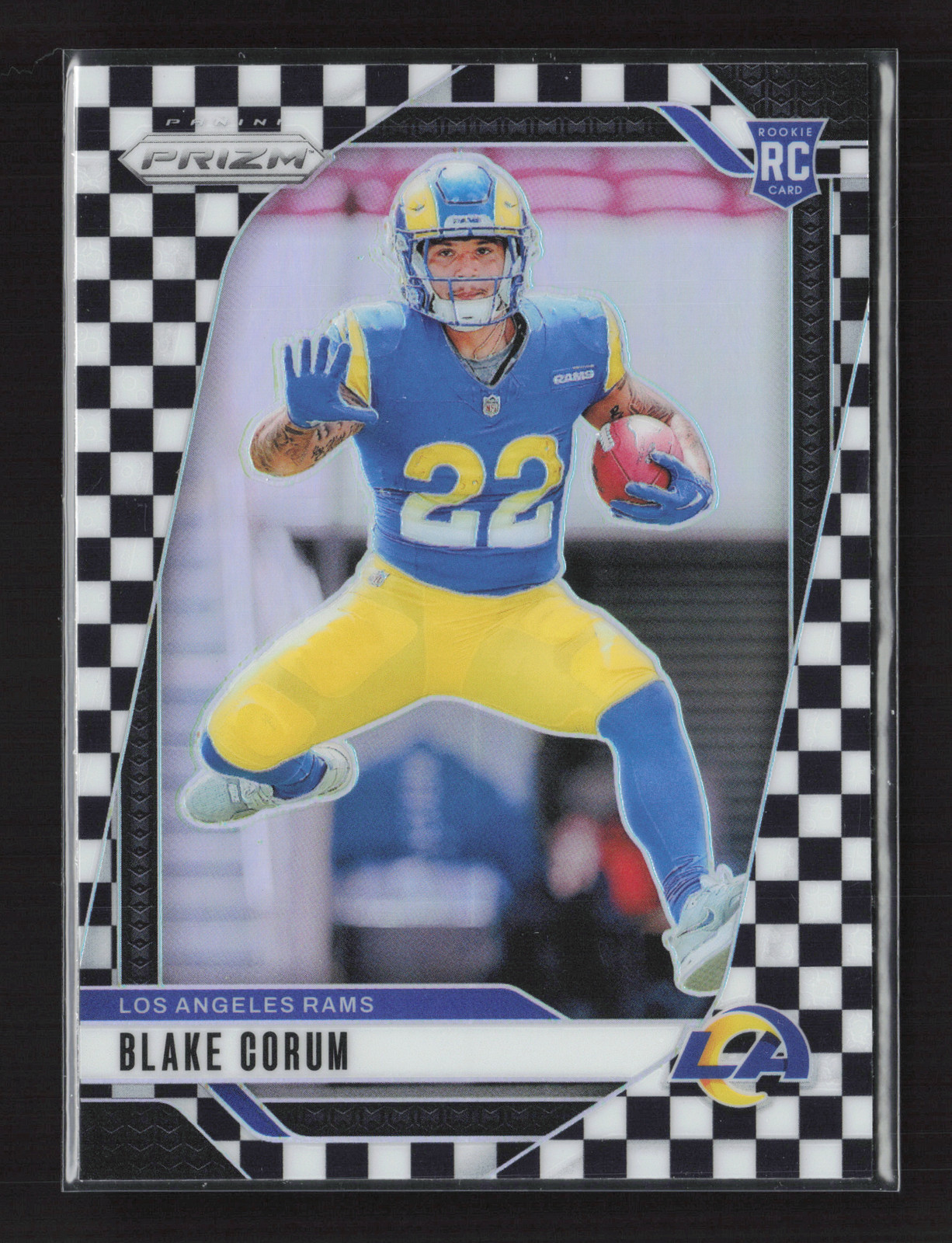 Blake Corum 2024 Panini Prizm #308 Black and White Checker
