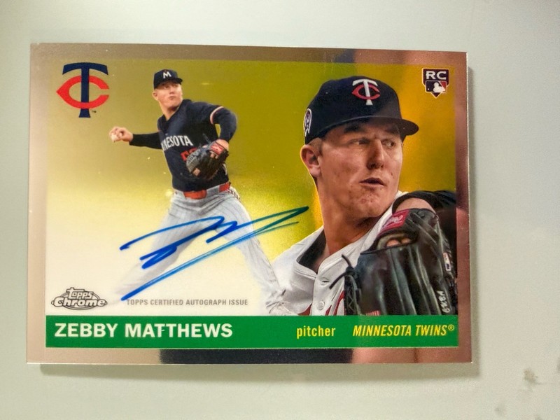 2025 Topps Chrome Platinum Anniversary Zebby Matthews Auto #CPA-ZEM RC Twins