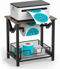 Label Holder for Rolls and Fan-Fold Labels, Thermal Sticker Holder for Desktop
