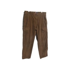 Vintage Chaps Ralph Lauren Corduroy Brown Pants With Side Cargo Pocket Men 34x30