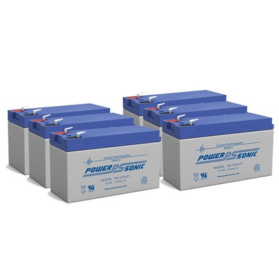 Power-Sonic 12V 7Ah Battery Replacement for Altronix AL300PD8CB220 - 6 Pack