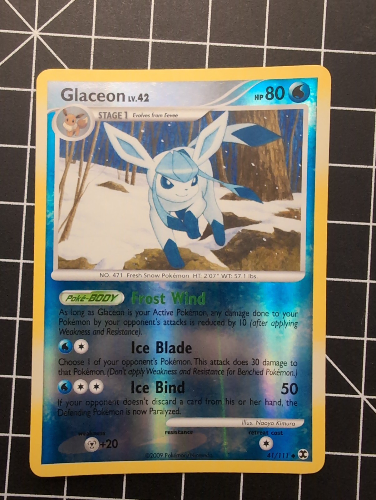 Glaceon 41/111 Pokemon TCG Rising Rivals Reverse Holo Uncommon LP
