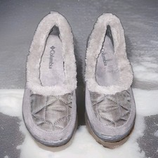 Women  s Columbia Powder Summit Moc Herringbone Comfort Shoes Size 7