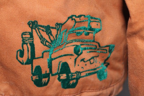 Disney Cars Dino Park Bomber Jacket Embroidered Rex Tow Mator & Mcqueen Size 13 - Picture 6 of 9