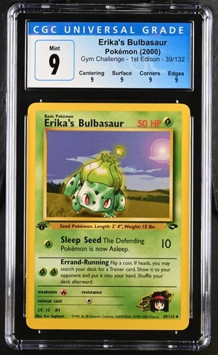 CGC 9 Pokemon TCG 2000 Gym Challenge - 1st Ed. #39/132 Erika's Bulbasaur
