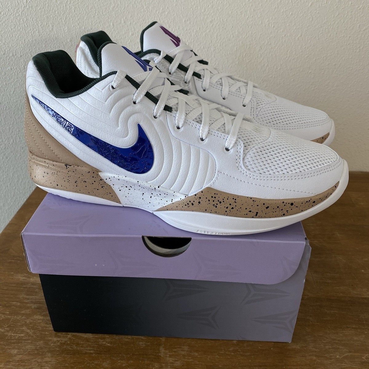 Size 10 - Nike Ja 2 In The Woods White Blue Basketball Shoe | eBay