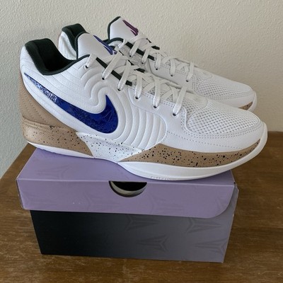 Nike Ja 2 White and Tan Shoes with Blue Accent size 10 Nike Ja Morant 2 White/Royal Blue/Brown 2025 Mens Basketball  main image 4