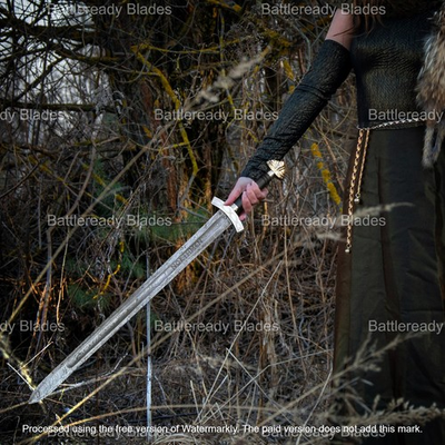 #ad #ad Hand Forged Medieval Style Battle Ready Viking Sword With Scabbard Razor Sharp $120.60