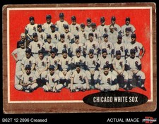 1962 Topps #113 White Sox Team Normal Tint COMMON VARIATION 1 - POOR
