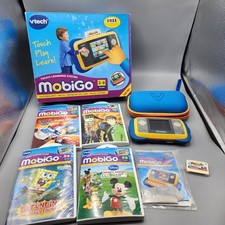 Vtech MobiGo Touch Learning System  4 Game Lot / Complete in Box / Tested