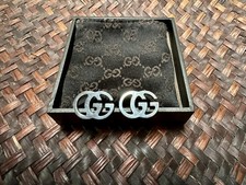 100% Genuine Gucci Cuff Links In Sterling Silver 925 with Original Box & Dustbag